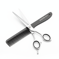 Scissors and comb barbering tools